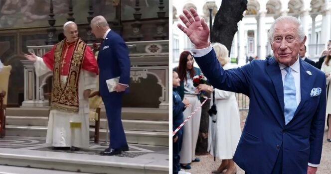 King Charles surprises Pope Leo with cheeky joke during historic royal visit