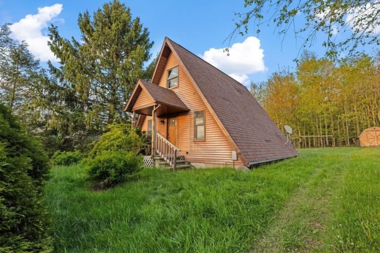A Slice of Ohio Paradise: Double-Lot A-Frame Cabin Starting at $100K (Online Auction)