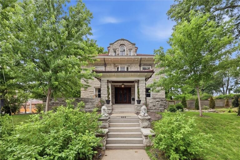 Gilded Age Grandeur: Monumental 1900 Cut-Limestone Estate in Kansas City